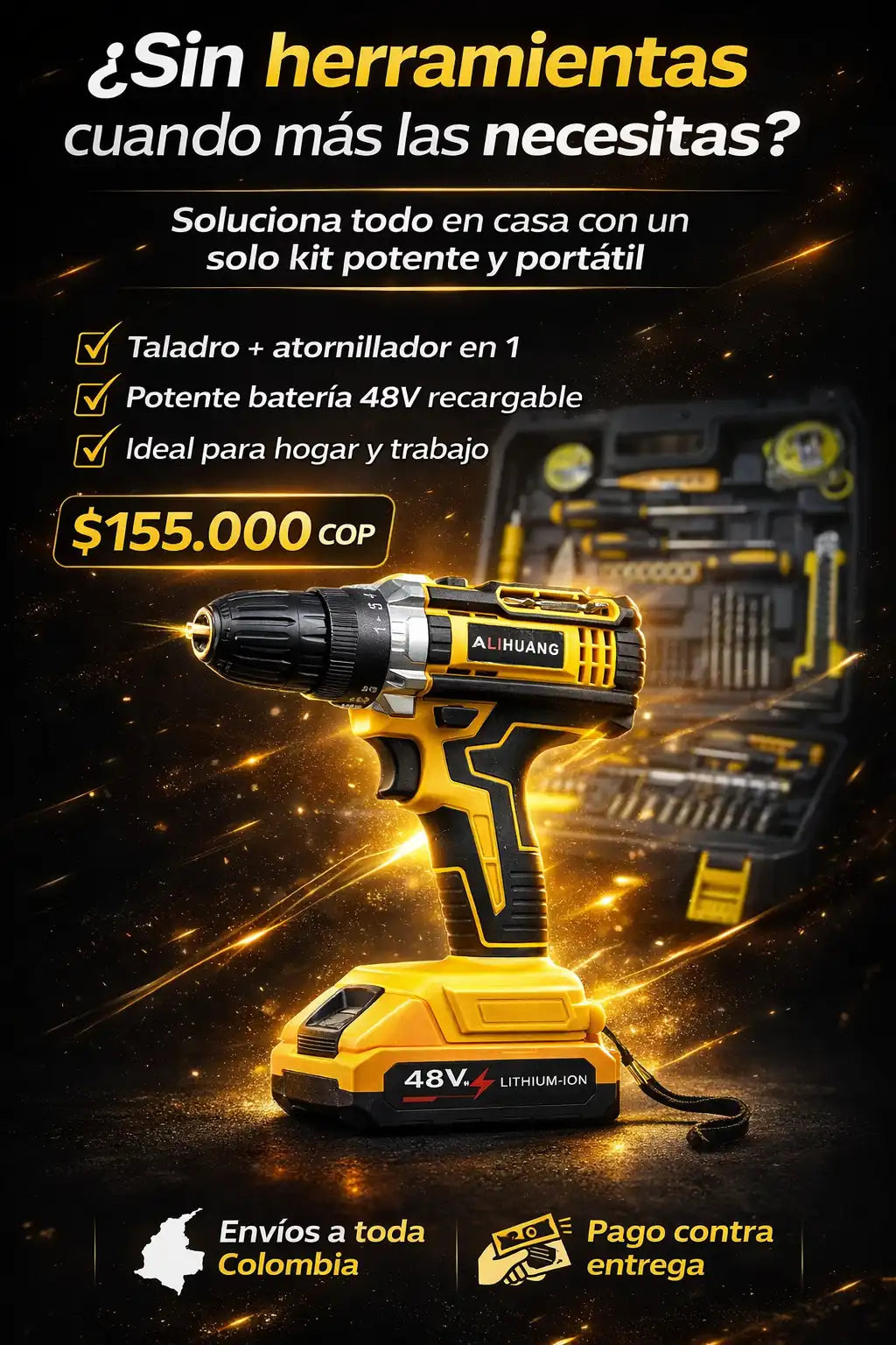 Taladro Inalambrico Juego Herramientas