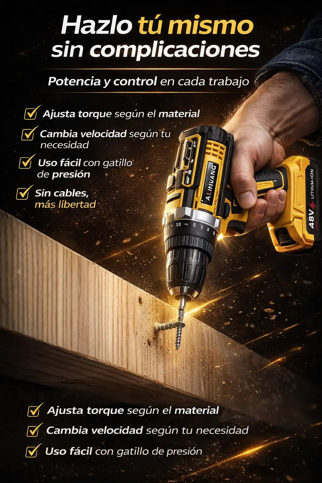 Taladro Inalambrico Juego Herramientas