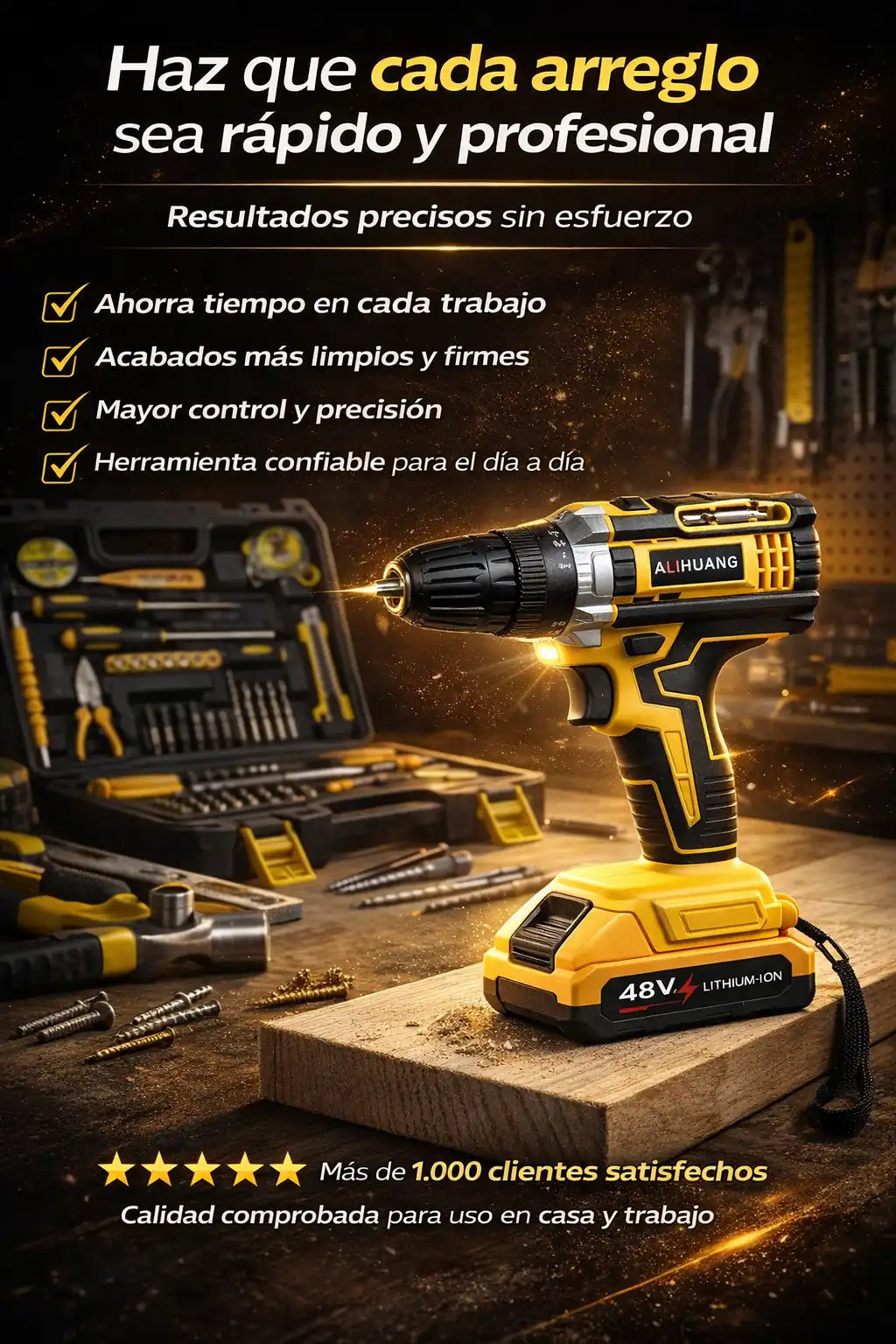 Taladro Inalambrico Juego Herramientas
